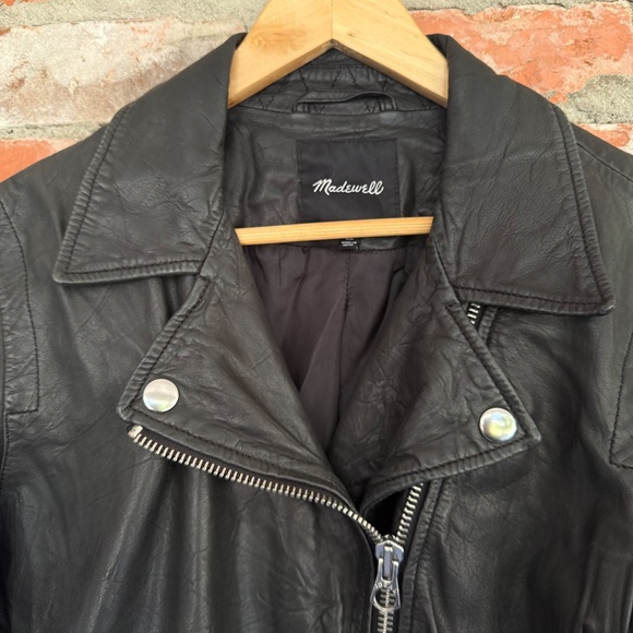 Madewell The Washed Leather Motorcycle Jacket XL - Picture 2 of 14